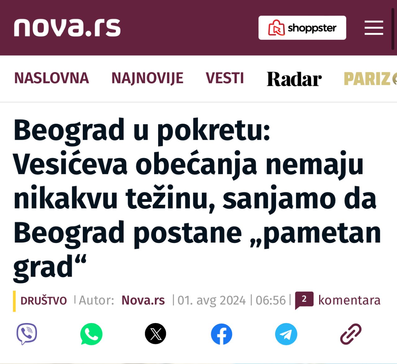 Intervju sa Nikola Radinom, izvršnim direktorom organizacije “Beograd u pokretu”